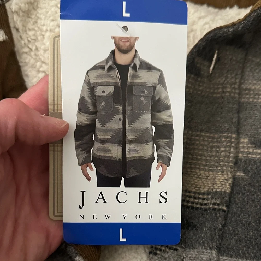 Stylish Men's Jean Jacket - Black and Gray Pattern - Picture 4 of 7